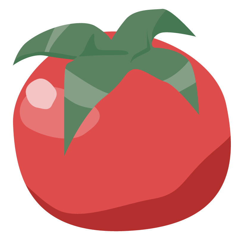 Eine illustrierte Tomate.