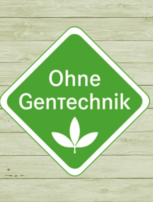 Das rautenförmige, grüne „Ohne Gentechnik“-Siegel.    