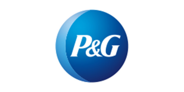 Das blaue Logo von Procter & Gamble mit dem Schriftzug „P & G“.