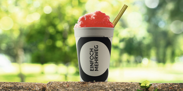 Ein Pfandbecher für Slush-Eis 